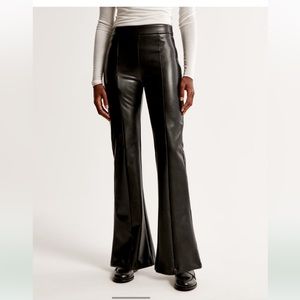 NWT Abercrombie Vegan Leather Flare Pant
